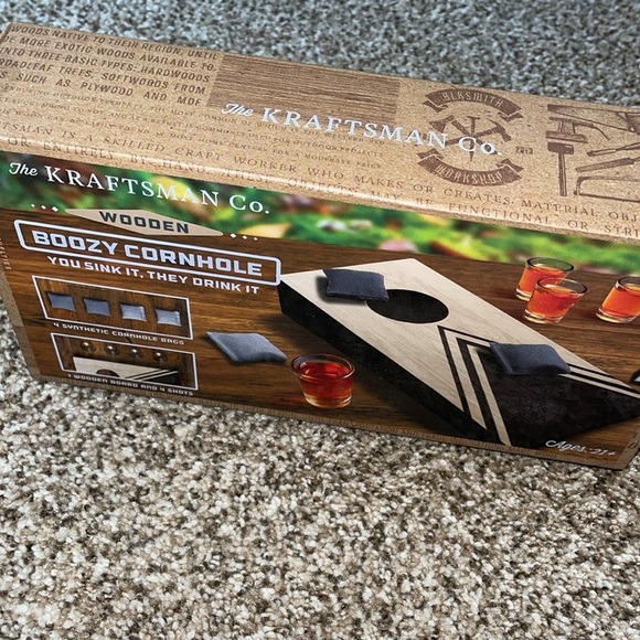🩷The Kraftsman Co. Wooden Boozy Cornhole Set - Picture 2 of 2